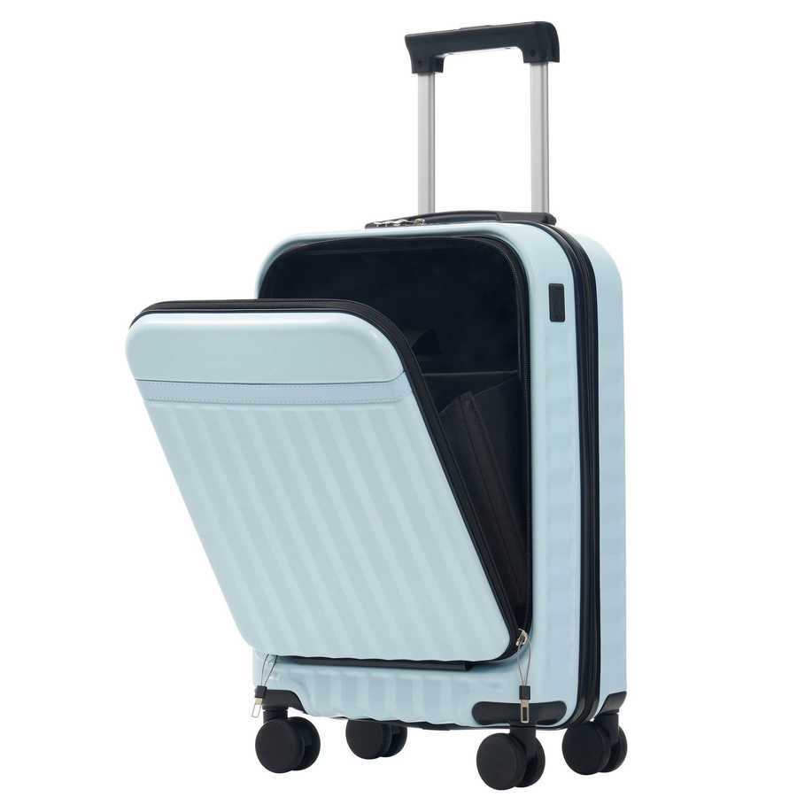 MLNshops front opening luggage set - USB, spinner & duffel