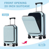 MLNshops front opening luggage set - USB, spinner & duffel