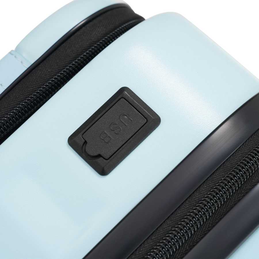 MLNshops front opening luggage set - USB, spinner & duffel