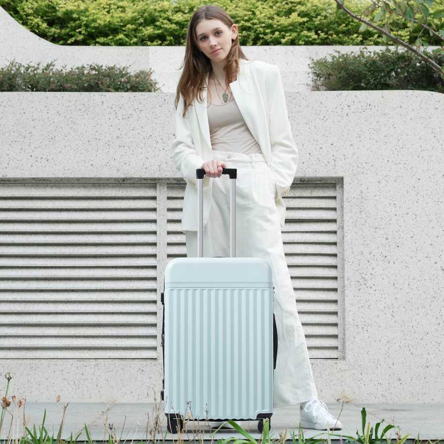 MLNshops front opening luggage set - USB, spinner & duffel