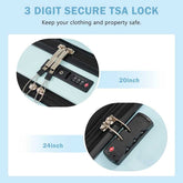 MLNshops front opening luggage set - USB, spinner & duffel