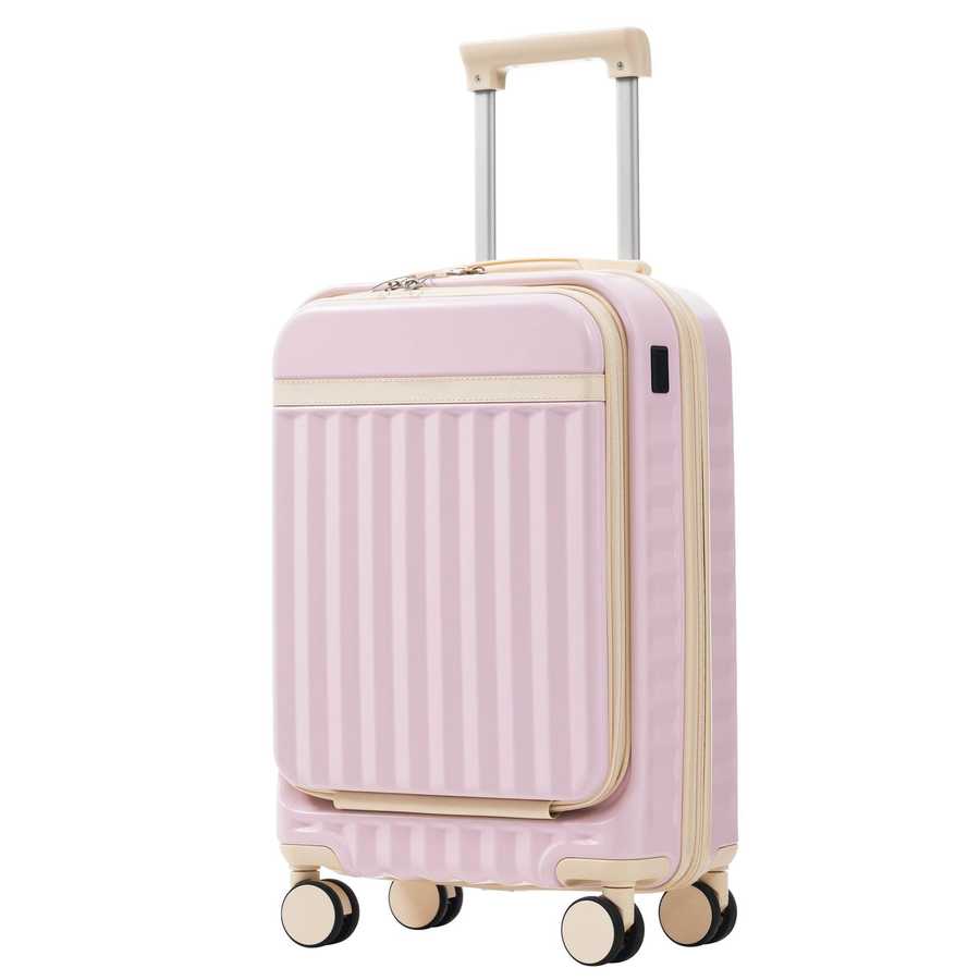 MLNshops pink luggage set for travel hardshell USB