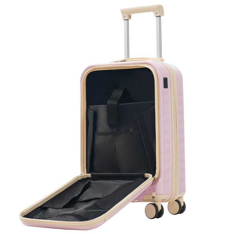 MLNshops pink luggage set for travel hardshell USB