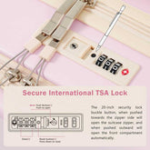 MLNshops pink luggage set for travel hardshell USB