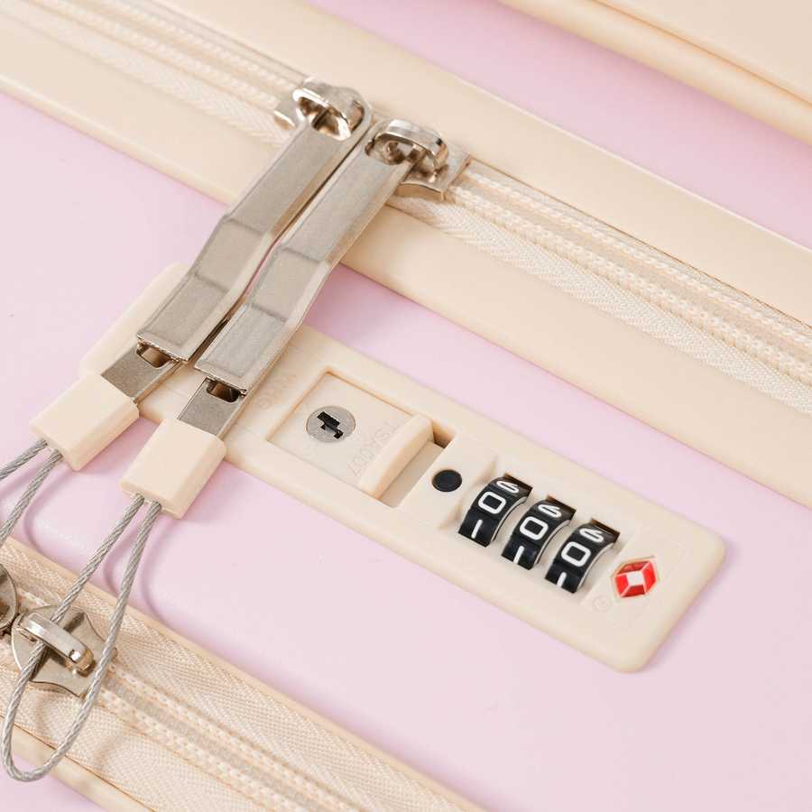 MLNshops pink luggage set for travel hardshell USB