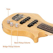 mlnshops 36 inch electric bass guitar with accessories