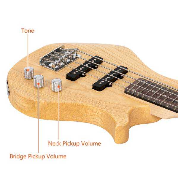 mlnshops 36 inch electric bass guitar with accessories