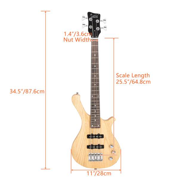 mlnshops 36 inch electric bass guitar with accessories
