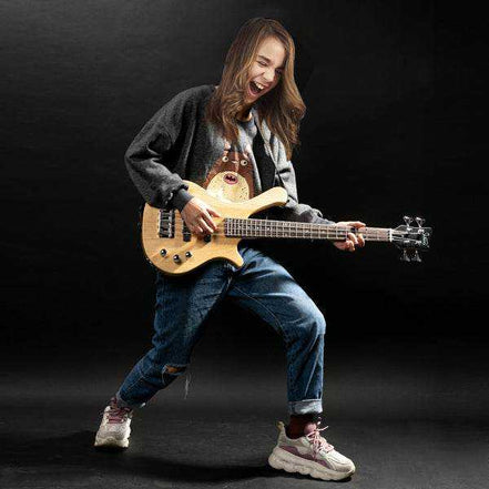 mlnshops 36 inch electric bass guitar with accessories