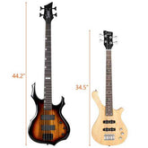 mlnshops 36 inch electric bass guitar with accessories