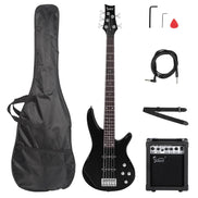 mlnshops 5 string electric bass guitar kit with Amp & Bag Default Title