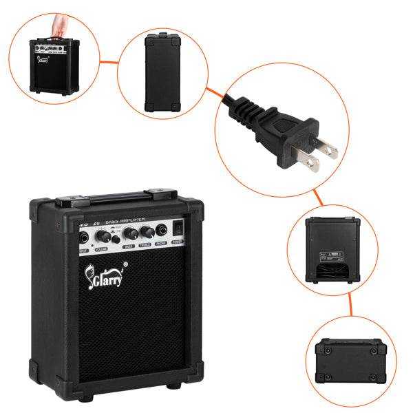 mlnshops 5 string electric bass guitar kit with Amp & Bag