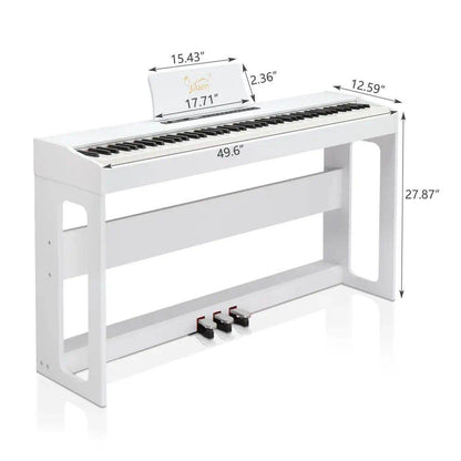 Glarry Digital Piano 88 Keys - Elegant White Keyboard - MLNshops