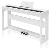 Glarry Digital Piano 88 Keys - Elegant White Keyboard