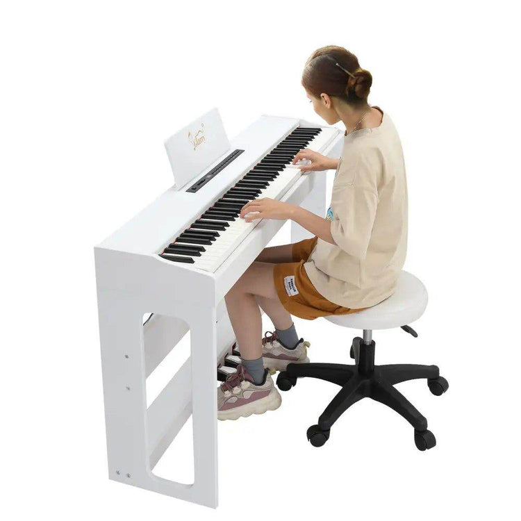 Glarry Digital Piano 88 Keys - Elegant White Keyboard