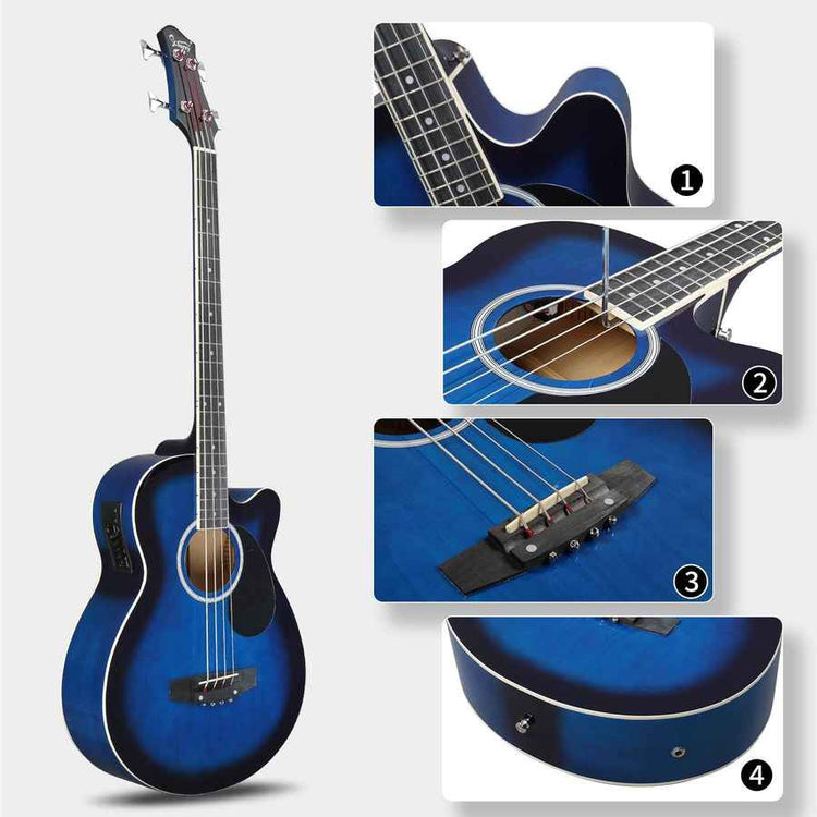 mlnshops EQ-7545R Acoustic Bass for Beginners - Electric