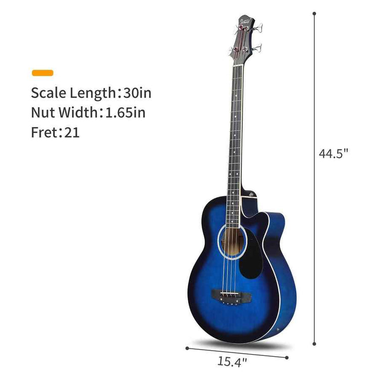 mlnshops EQ-7545R Acoustic Bass for Beginners - Electric