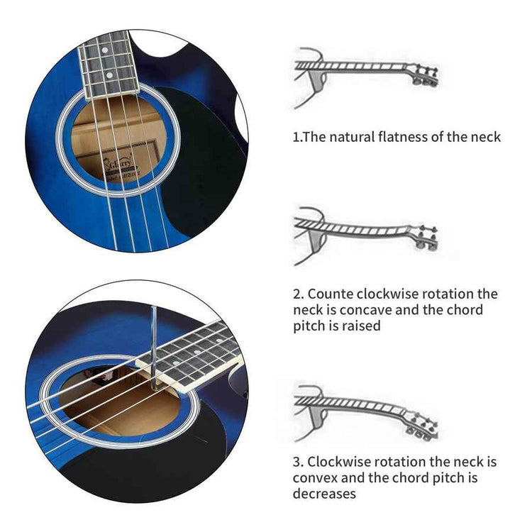 mlnshops EQ-7545R Acoustic Bass for Beginners - Electric