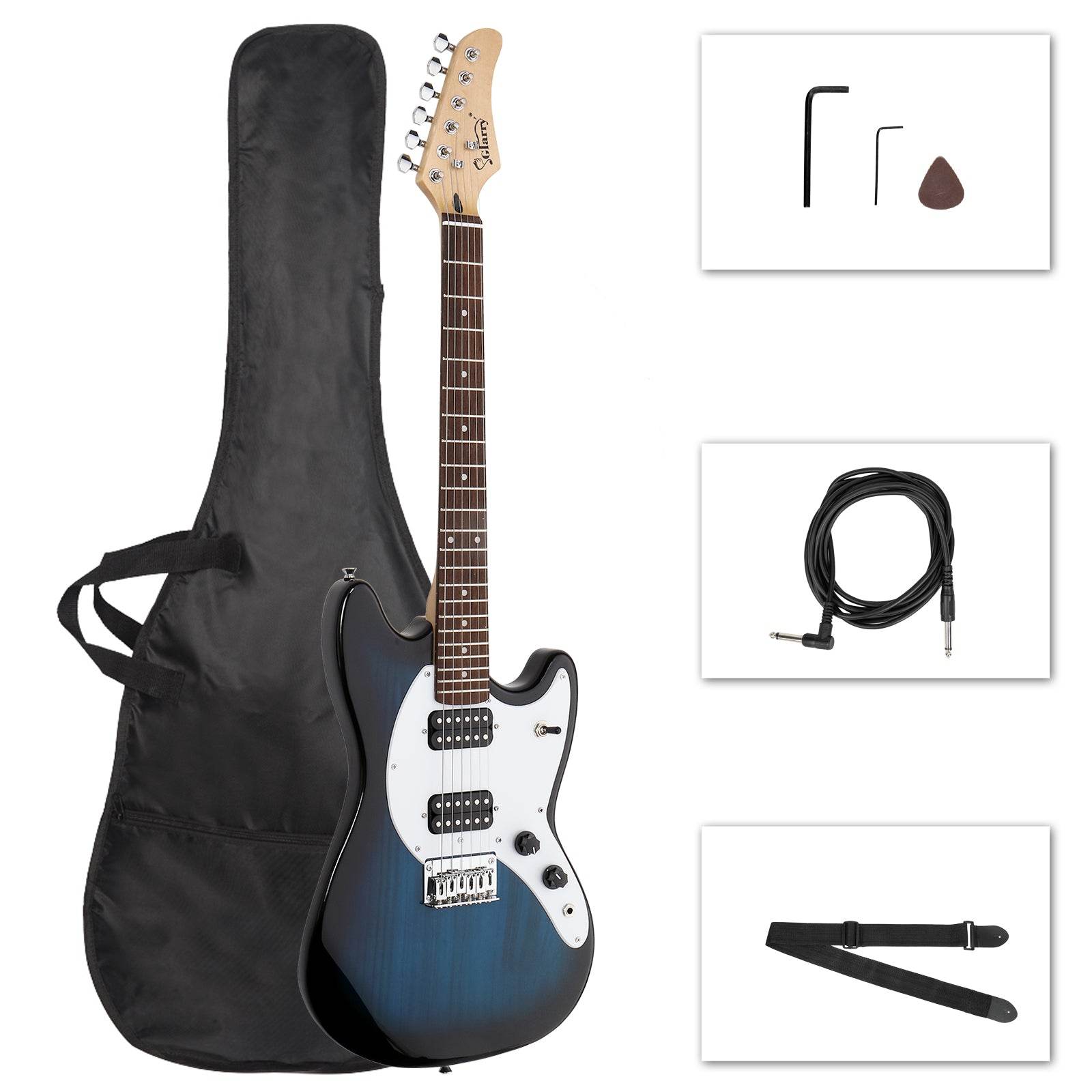 mlnshops full size electric guitar for beginners starter kit Default Title