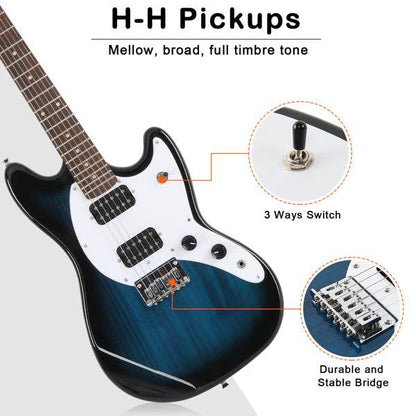 mlnshops full size electric guitar for beginners starter kit