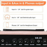 Glarry GB-20 Natural Amplifier Electric Bass Guitar Amp
