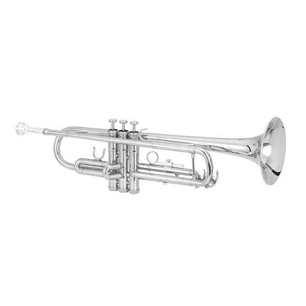 mlnshops Silver Bb Trumpet for Beginners with Carry Case