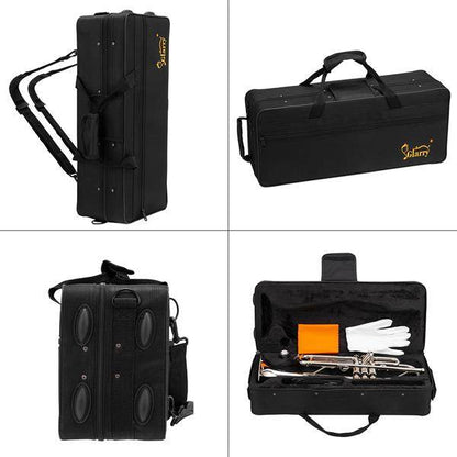 mlnshops Silver Bb Trumpet for Beginners with Carry Case