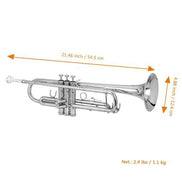 mlnshops Silver Bb Trumpet for Beginners with Carry Case