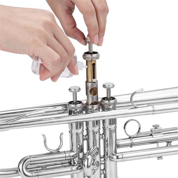 mlnshops Silver Bb Trumpet for Beginners with Carry Case
