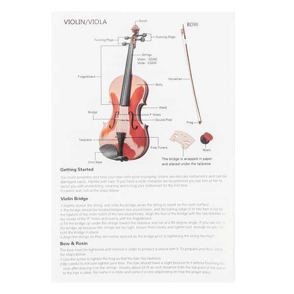 mlnshops spruce panel acoustic violin for students kit
