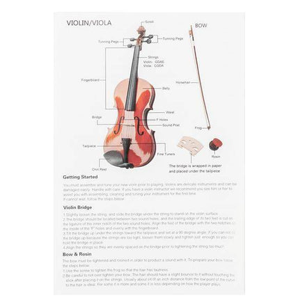 mlnshops spruce panel acoustic violin for students kit