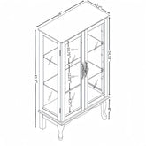 MLNshops Tempered Glass Cabinet for Collectibles