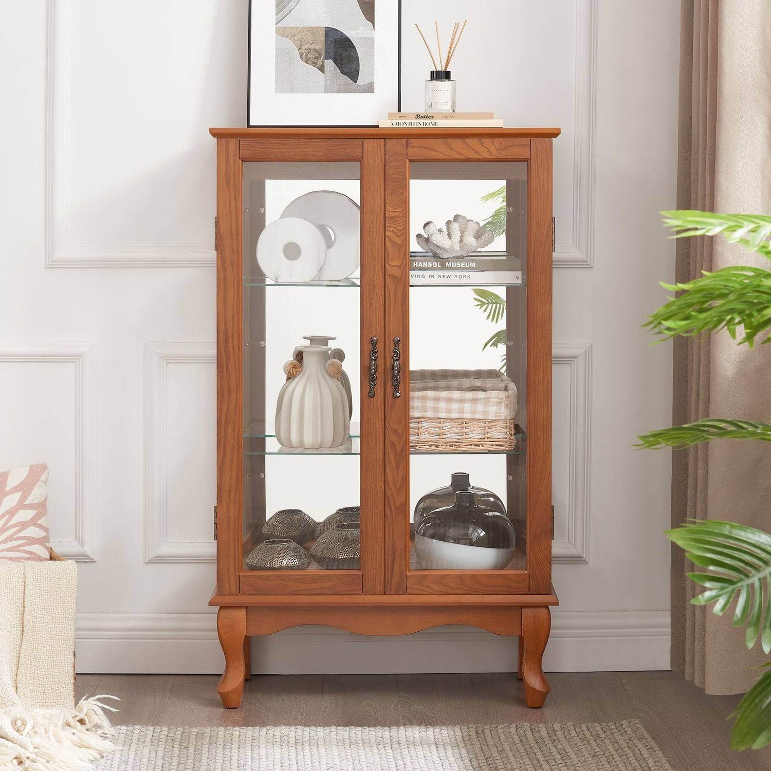 MLNshops Tempered Glass Cabinet for Collectibles