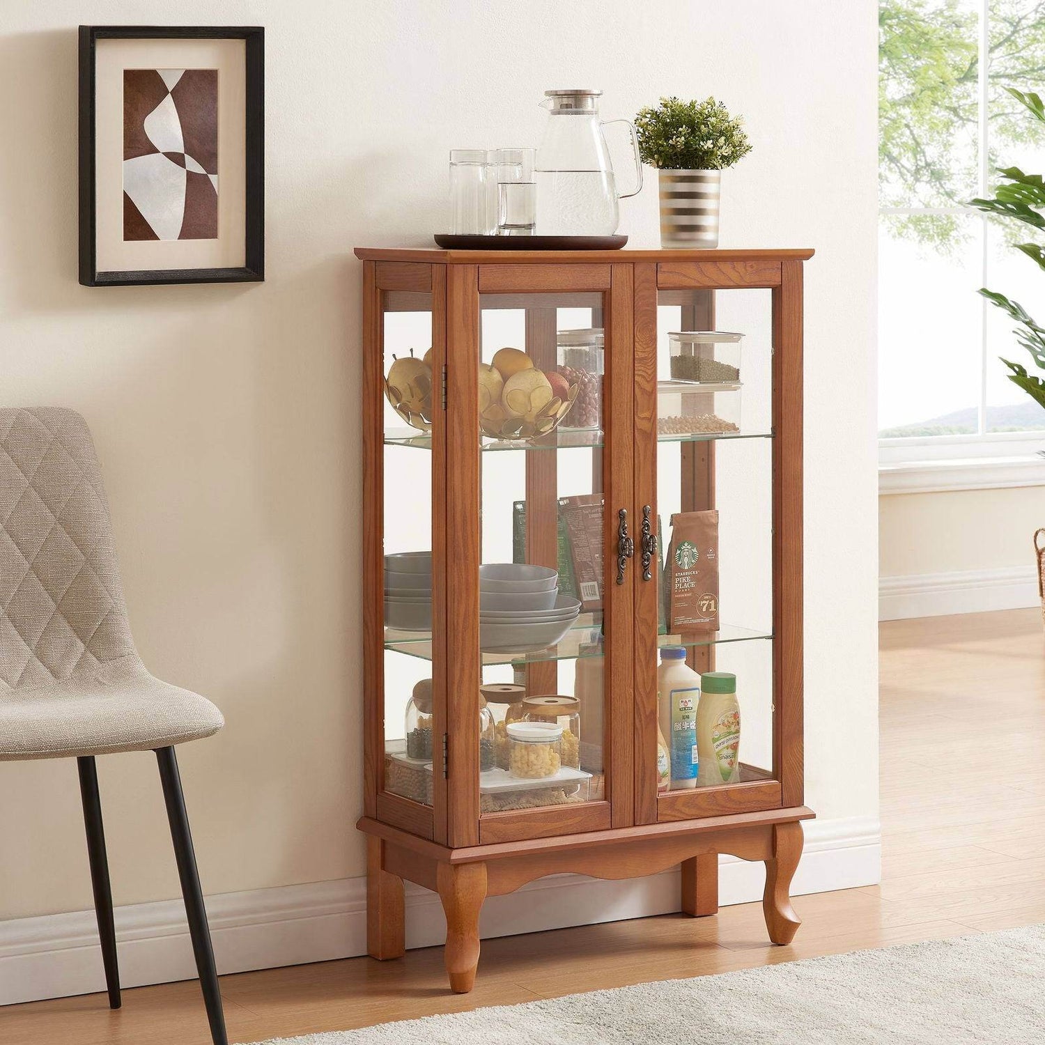 MLNshops Tempered Glass Cabinet for Collectibles