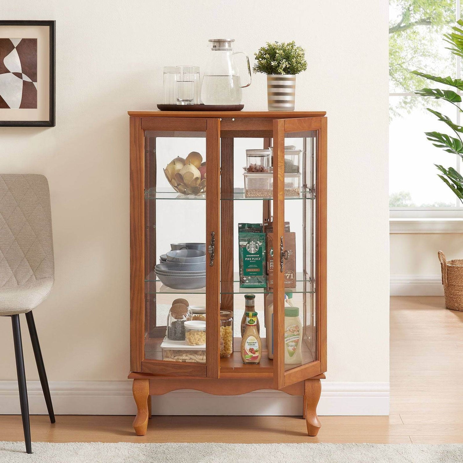 MLNshops Tempered Glass Cabinet for Collectibles