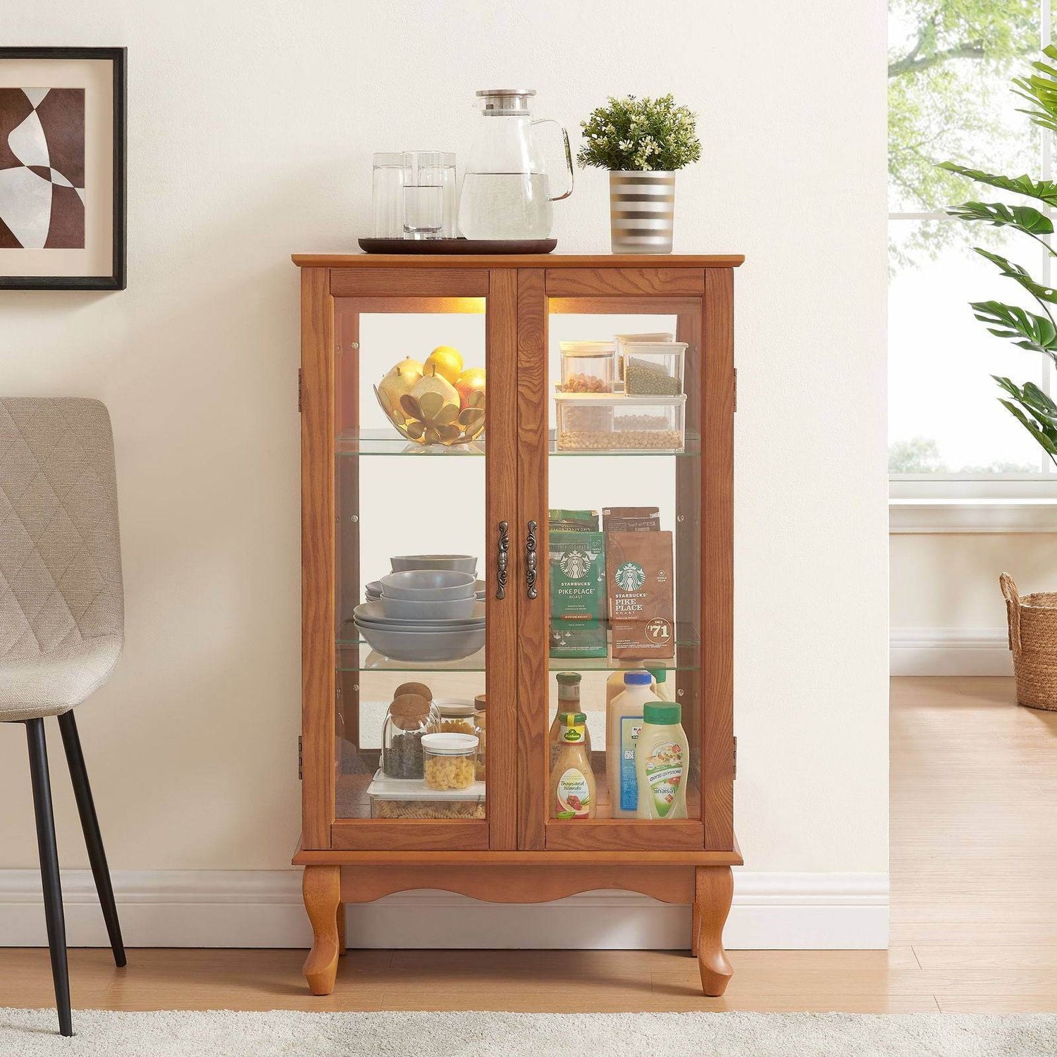 MLNshops Tempered Glass Cabinet for Collectibles