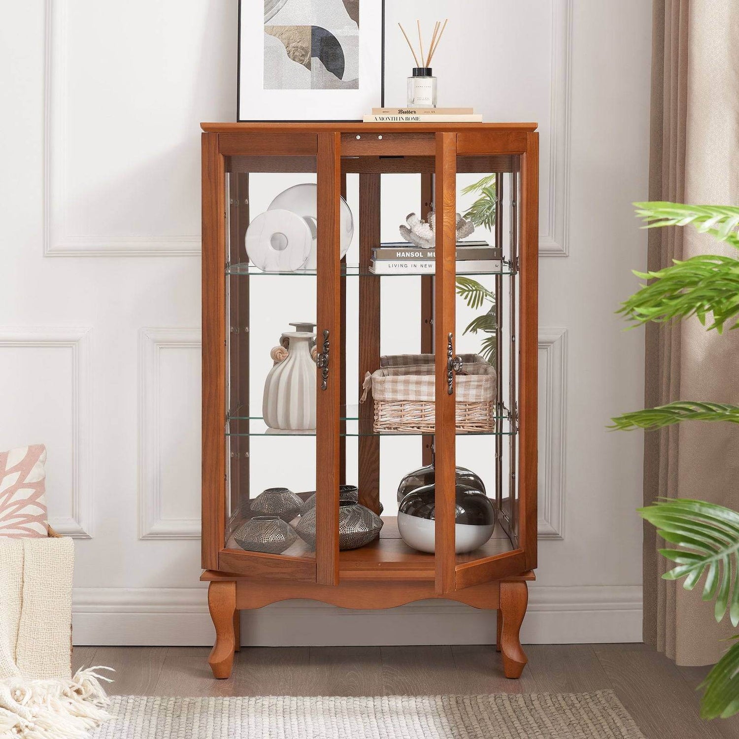 MLNshops Tempered Glass Cabinet for Collectibles
