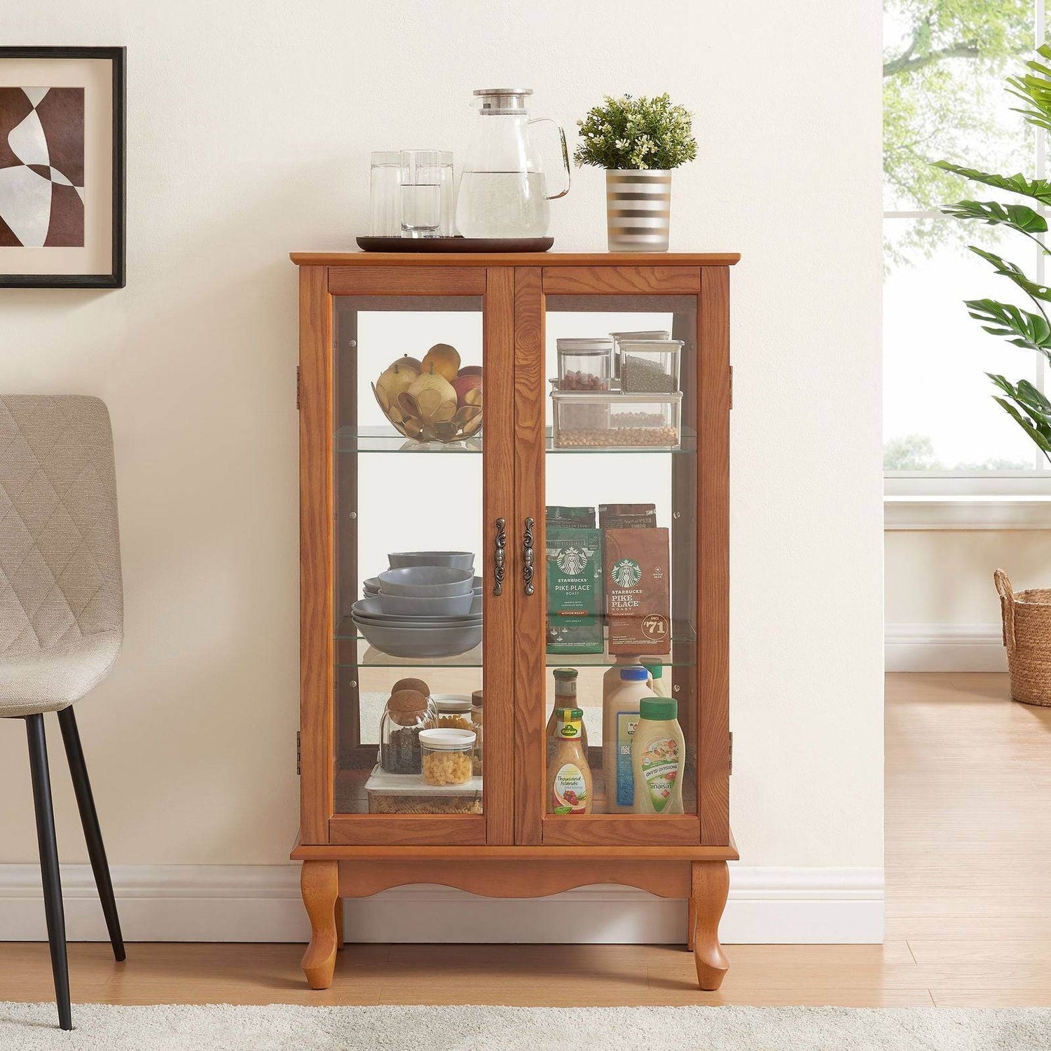 MLNshops Tempered Glass Cabinet for Collectibles