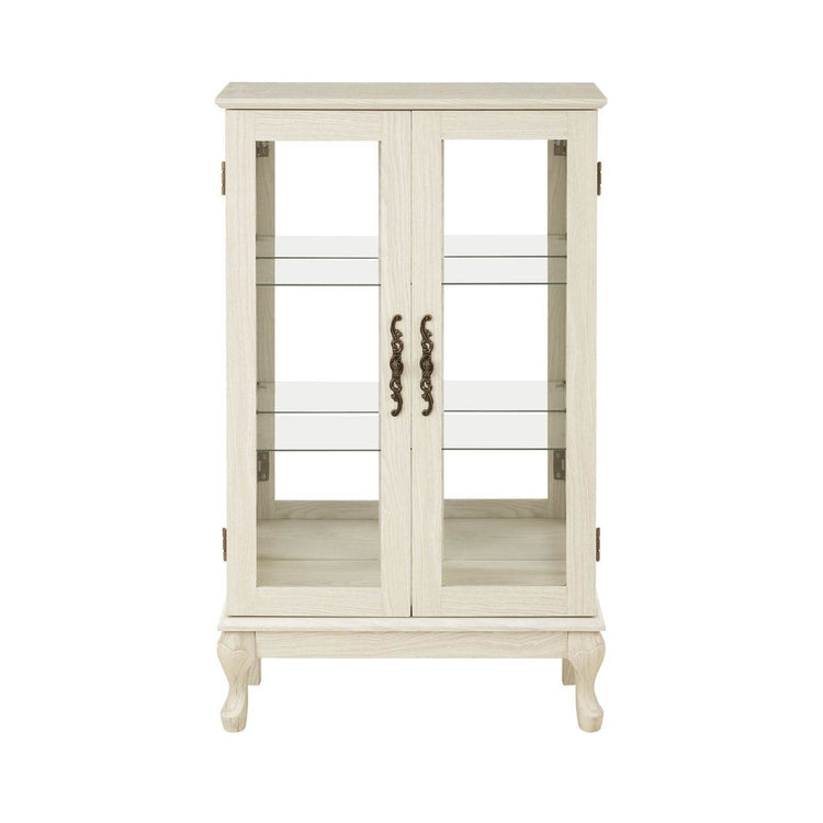 MLNshops 2 Door Glass Display Cabinet for Stylish Storage