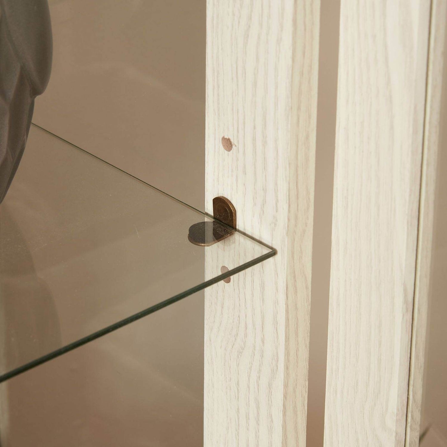 MLNshops 2 Door Glass Display Cabinet for Stylish Storage