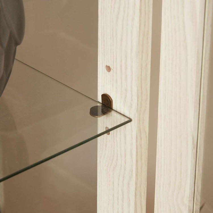 MLNshops 2 Door Glass Display Cabinet for Stylish Storage