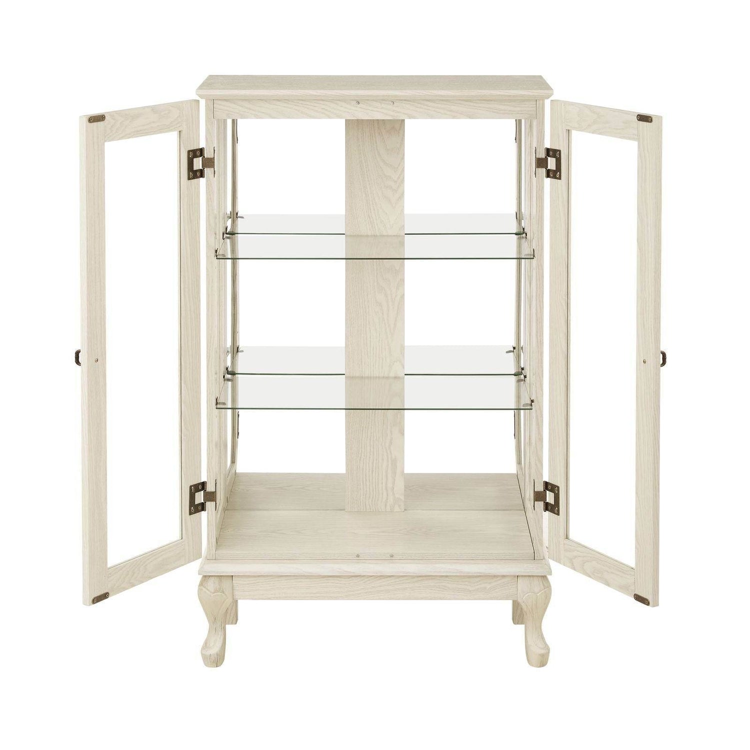 MLNshops 2 Door Glass Display Cabinet for Stylish Storage