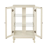 MLNshops 2 Door Glass Display Cabinet for Stylish Storage