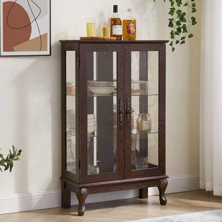 MLNshops Glass Door Display Cabinet for Elegant Storage