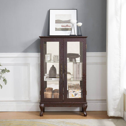 MLNshops Glass Door Display Cabinet for Elegant Storage
