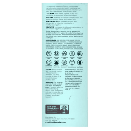 Global Beauty Care Smooth & Lift Collagen Facial Serum