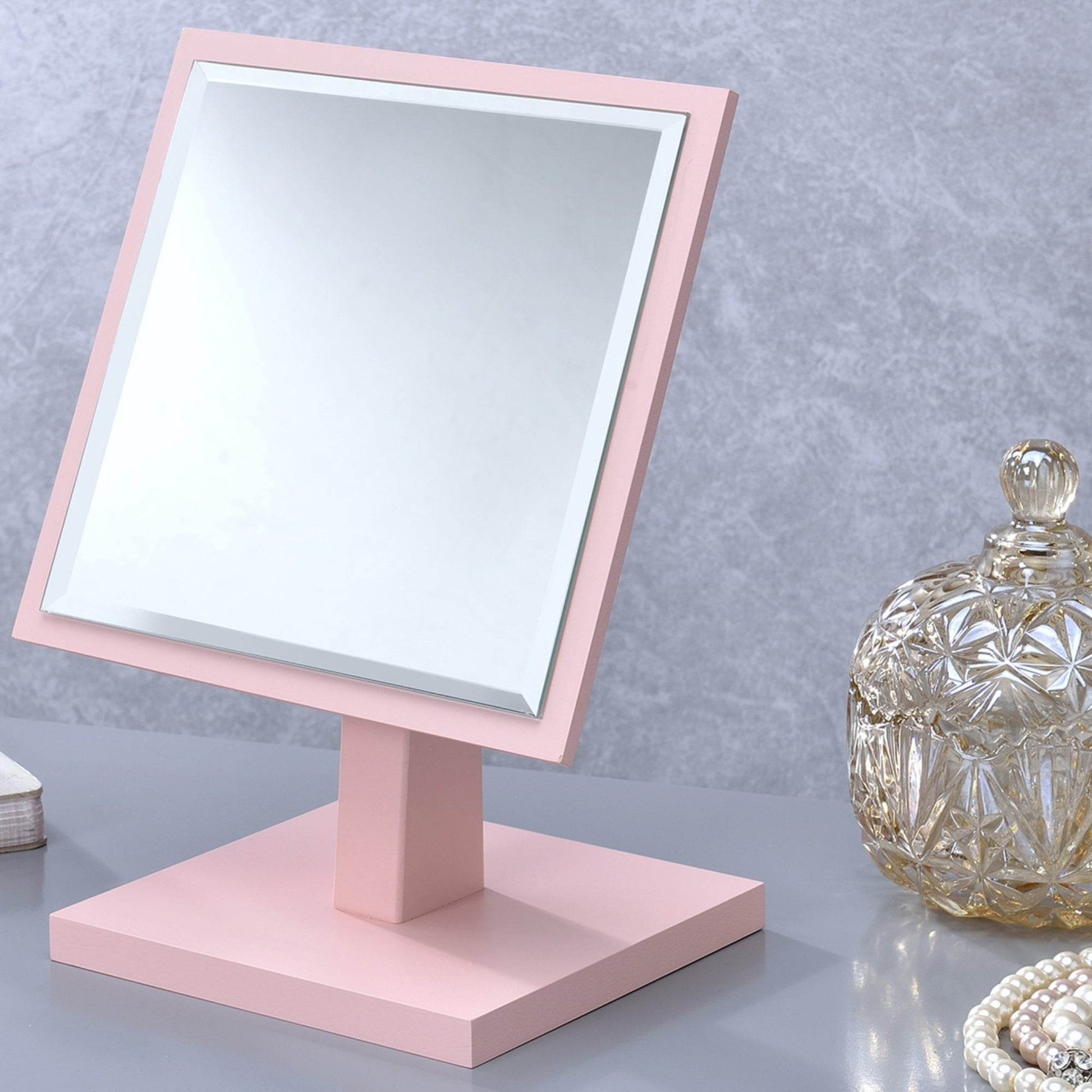 MLNshops pastel pink makeup mirror - Adjustable Tabletop