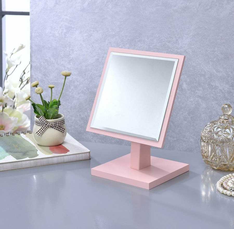 MLNshops pastel pink makeup mirror - Adjustable Tabletop