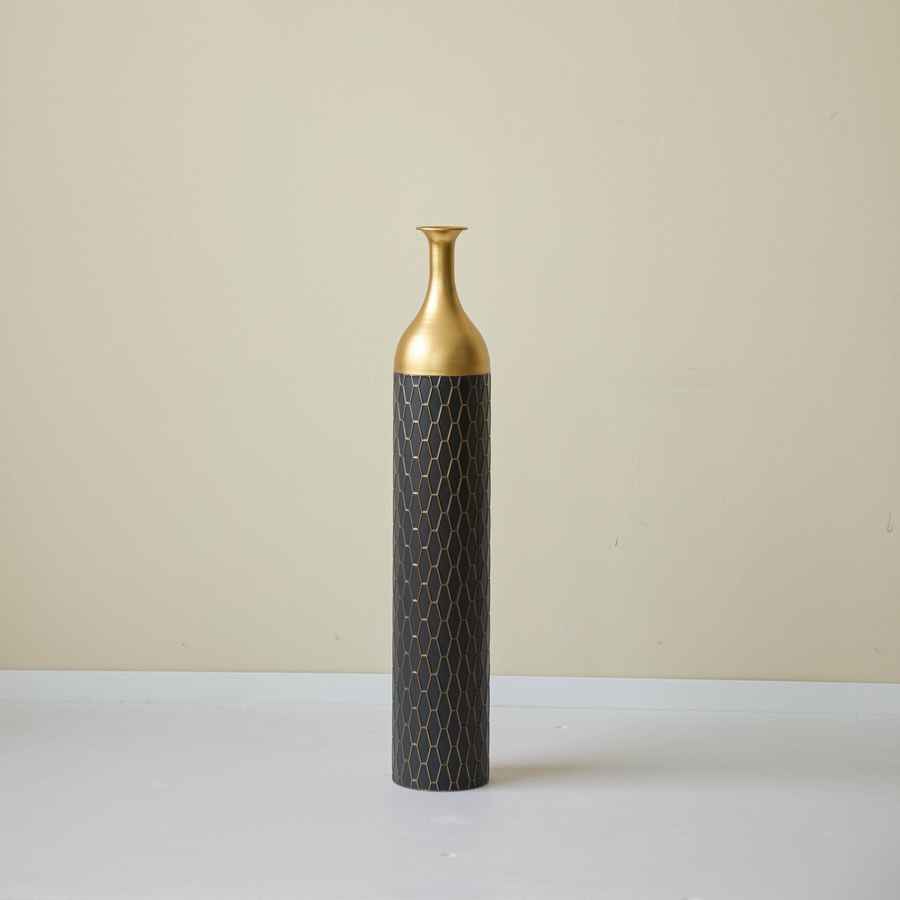 MLNshops Gold and Black Floor Vase Set - Elegant Decor