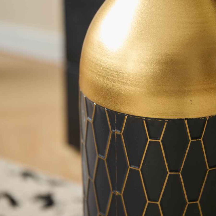 MLNshops Gold and Black Floor Vase Set - Elegant Decor